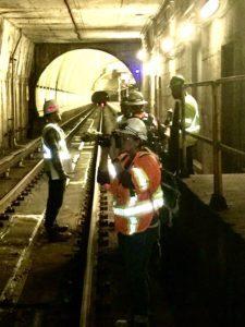 Work in a tunnel